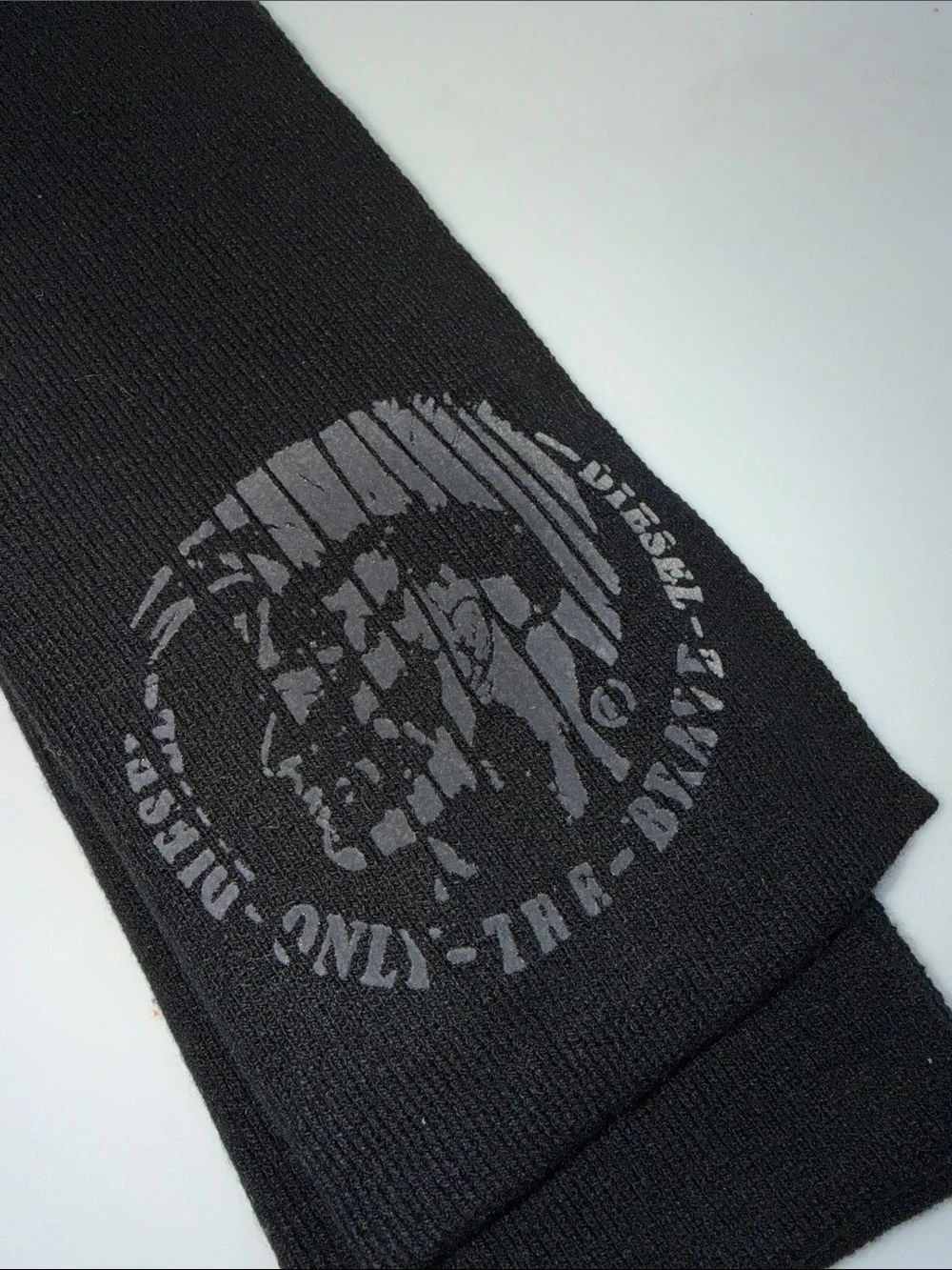 Vintage Diesel Black Scarf